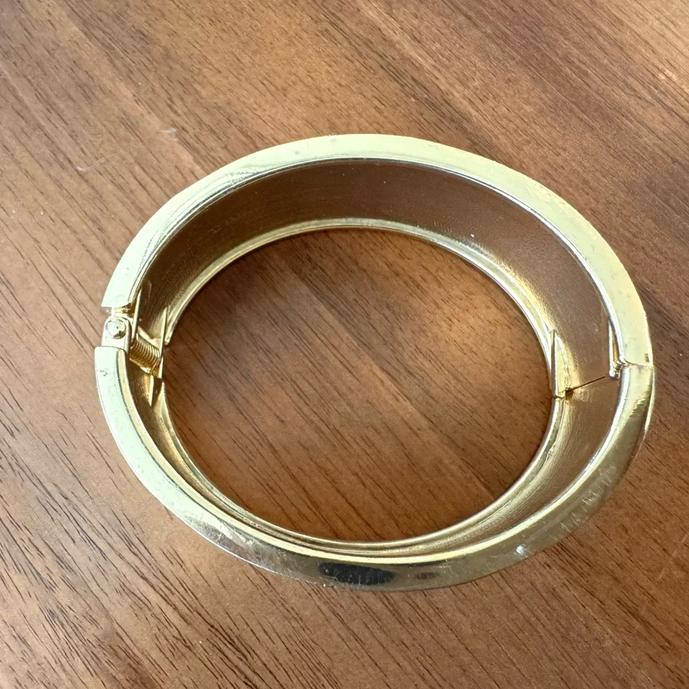 Gold and White Studded Bracelet